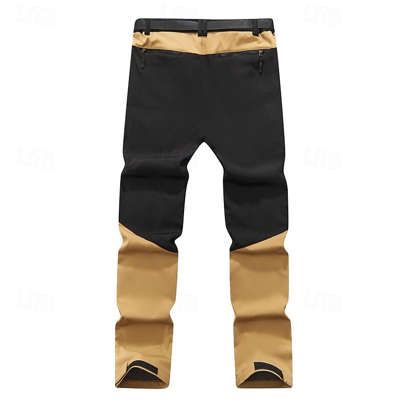 Men's Cargo Pants Hiking Pants Trousers Tactical Pants Military Patchwork Winter Outdoor Regular Fit Thermal Warm Fleece Lining Waterproof Pants / Trousers Army Green Khaki Hunting Climbing Camping2