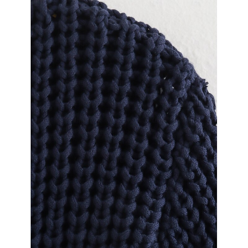 Women's Cardigan Fashion Streetwear Daily Solid Color Chunky Crew Neck Knitted Long Sleeve Cropped Knit Work Going out White Red Fall Winter3