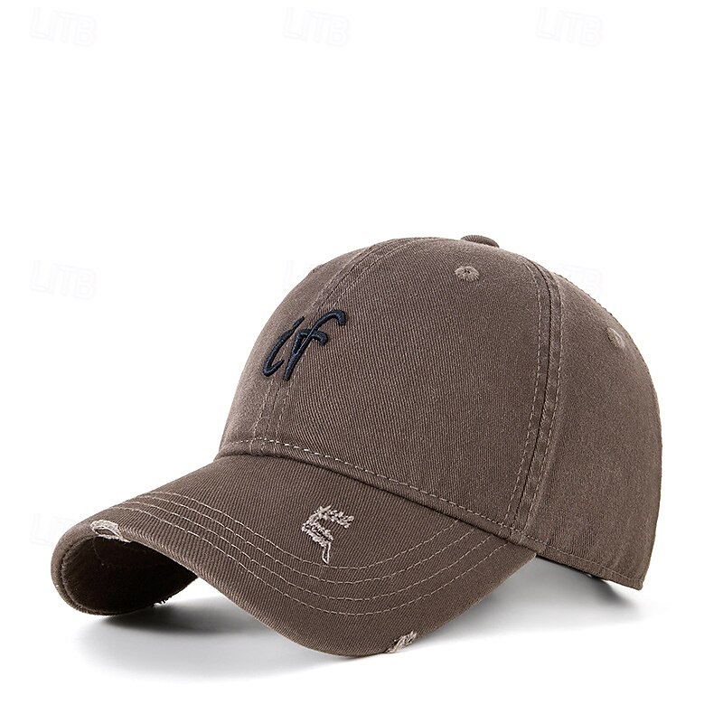 Men's Baseball Cap Sun Hat Trucker Hat Black Wine Polyester Embroidered Fashion Casual Street Daily Letter Adjustable Sunscreen Breathable4