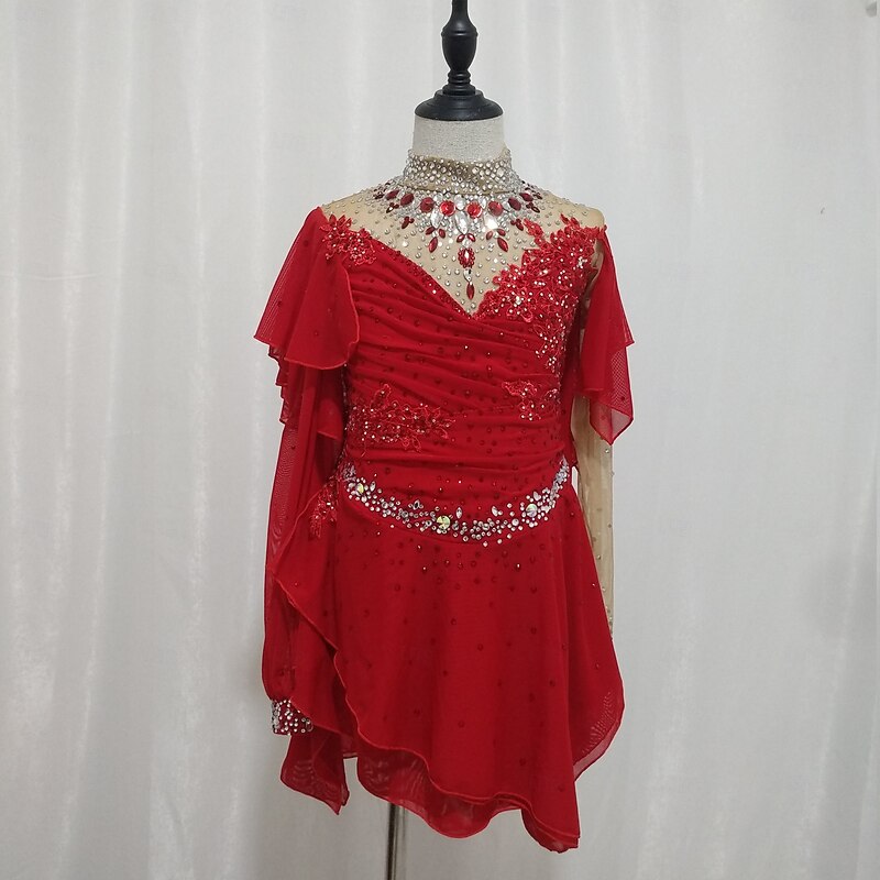 Figure Skating Costumes Artistic Gymnastics Costumes Ice Skating Performance Costumes Rhythmic Gymnastics Performance Costumes Sportswearred