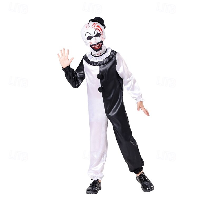 Art the Clown Halloween Cosplay Costume Masquerade Terrifier Cosplay Adults' Men's Women's Halloween Carnival Masquerade Performance Party Halloween Easy Halloween Costumes Dress Up4