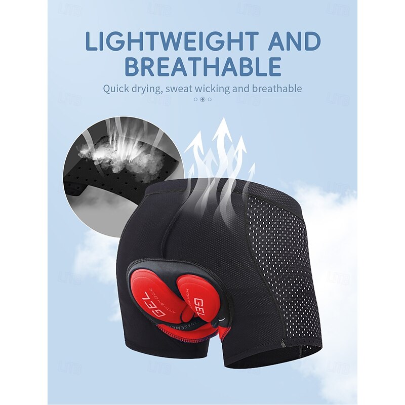 Men's Cycling Shorts Bike Padded Shorts / Chamois MTB Shorts Race Fit Sports Fast Dry High Elasticity Comfortable Moisture Wicking Black+Red Black Green Clothing Apparel Bike Wear2