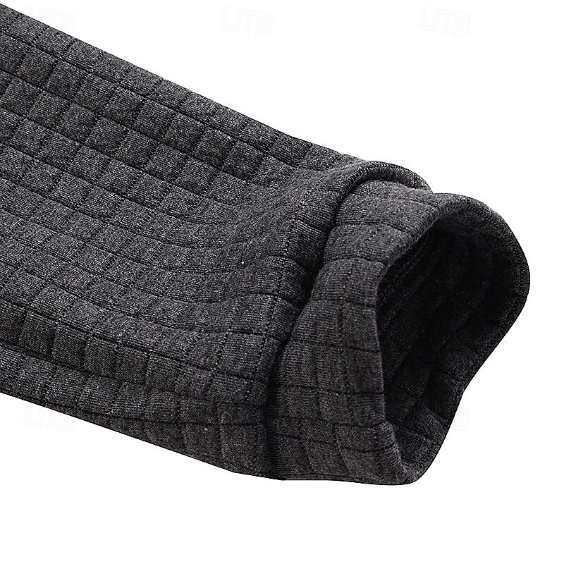 Men's Hoodie Apricot Black White Army Green Red Hooded Plain Jacquard Pocket Ribbed Textured Sports & Outdoor Daily Holiday Polyester Streetwear Basic Casual Spring &  Fall Clothing Apparel Hoodies3