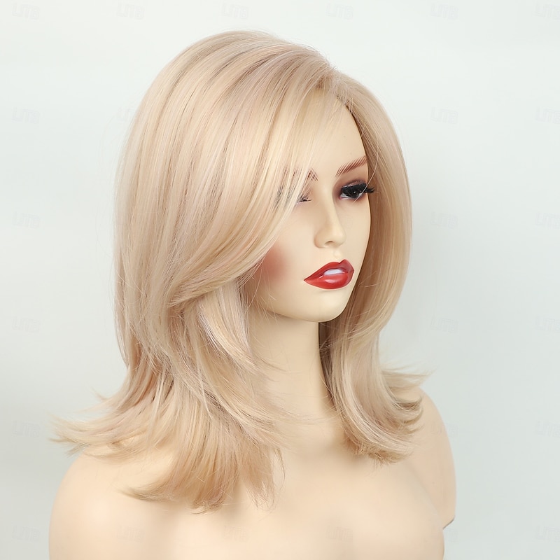Gwen Stefani Inspired Wigs Light Blonde Wigs for Women Shoulder Length Natural Curly Wigs for Daily Use3