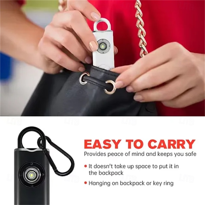Pull Pin Self-Defense Emergency Security Personal Alarm 130dB Sound Rechargeable Anti-lost Work With Apple Find My4