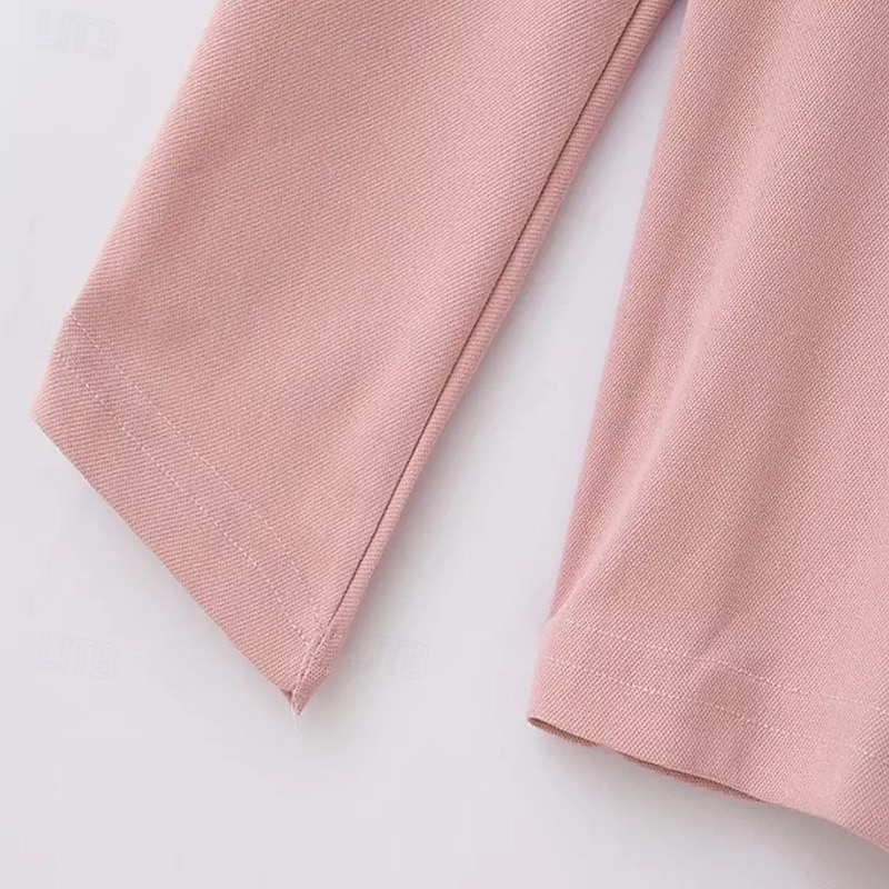 Men's Golf Shirt Golf Polo Work Casual Lapel Long Sleeve Basic Modern Plain Button Spring &  Fall Regular Fit Wine Black White Pink Navy Blue Green Golf Shirt4