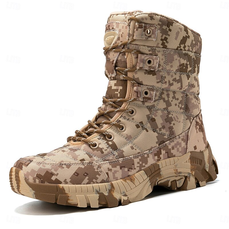 Men's Tactical Desert Camouflage Combat Boots – Lightweight, Breathable, and Durable for Outdoor Hiking and Military Use4