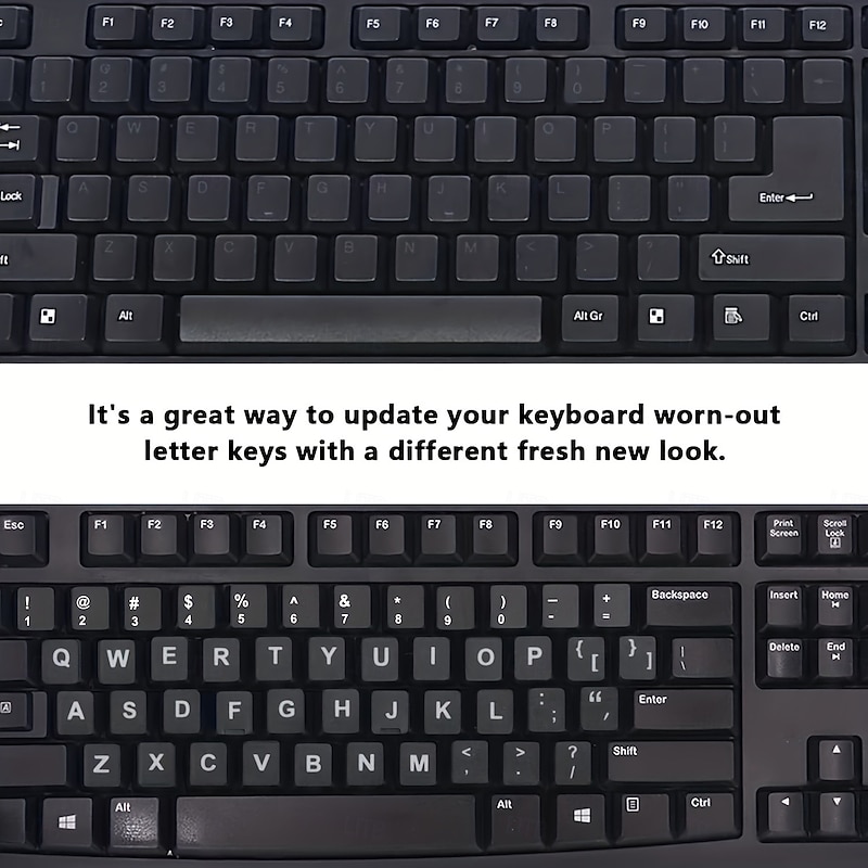 English Keyboard Stickers for Laptop Desktop Matte Keyboard Letters Replacement 1pc4
