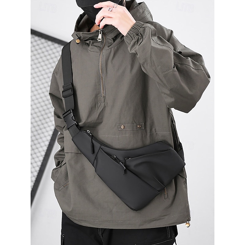 Men's Waterproof Crossbody Sling Bag – Stylish Anti-Theft Design for Travel and Outdoor Use3