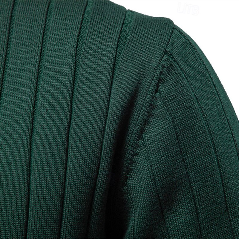 Men's Cardigan Sweater Cropped  Sweater Knit Sweater Ribbed Knit Regular Tops Patchwork Button-Down Color Block V Neck Fashion Classic Vacation Daily Wear Clothing Apparel Fall & Winter Black Navy3