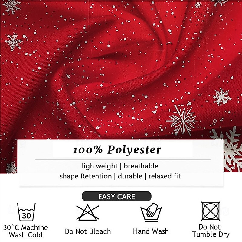 Men's Santa Claus Shirt Button Up Shirt Long Sleeve Casual Party Evening Wear Daily Fall Winter Spring & Summer Shirt Collar Button Up 3D Print Red3