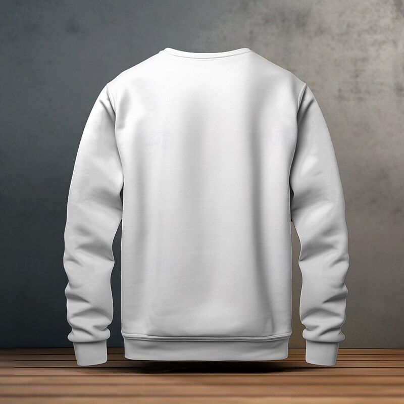 Men's Long Sleeve Sweatshirt with "SHHH. NO ONE CARES." Graphic Print - Funny Sarcastic Work & Office Humor Crewneck4