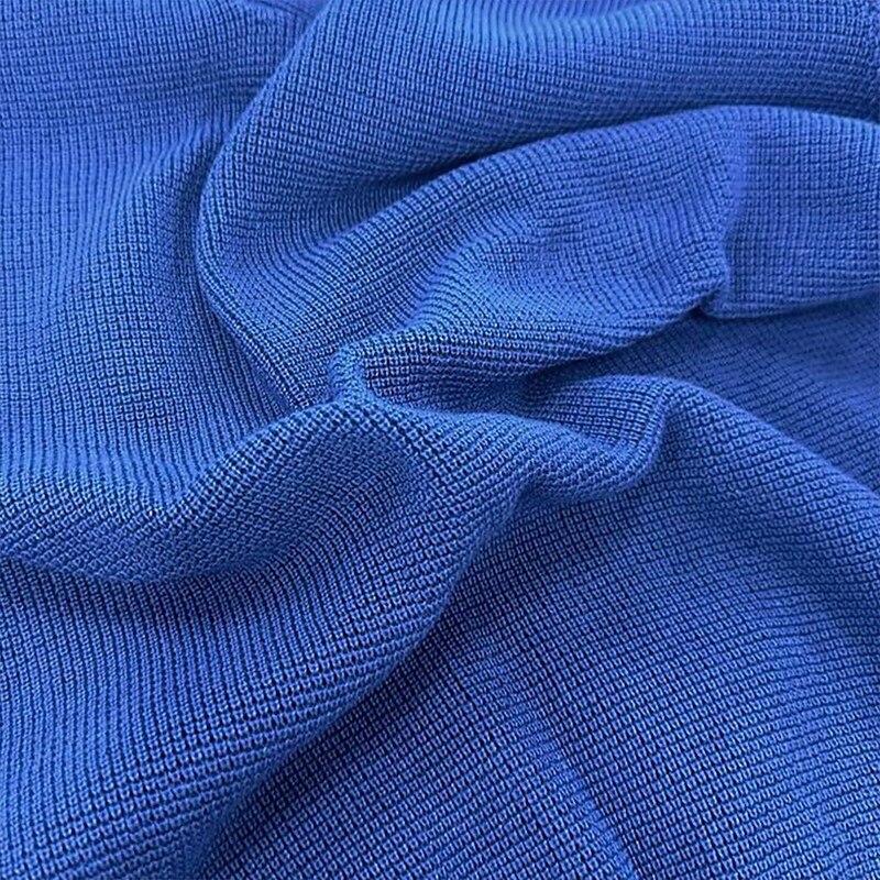 Men's Pullover Sweater Jumper Cable Knit Sweater Patch Sweater Ribbed Knit Regular Knitted Plain Stand Collar Vintage Keep Warm Daily Wear Going out Clothing Apparel Fall Winter Black Royal Blue M L 5