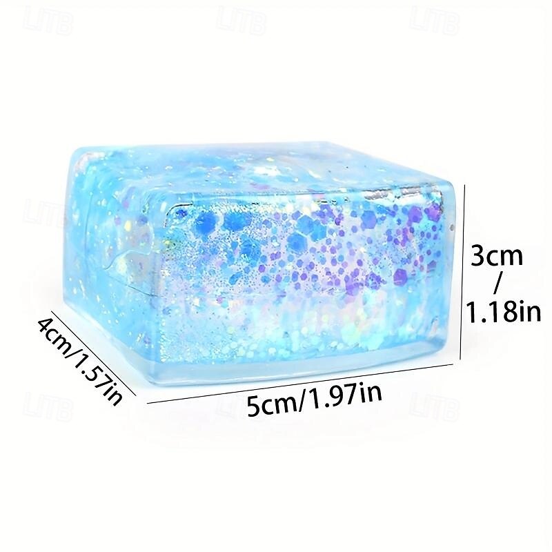 4pcs Aurora Malt Gum Ice Cubes - Relax Squishy Toys For Kids & Adults, Slow Rebound Tofu Texture2