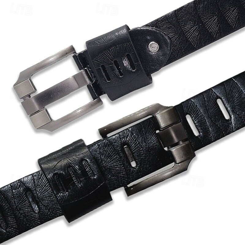 Men's Belt Wide Needle Buckle Belt Casual Antique Belt