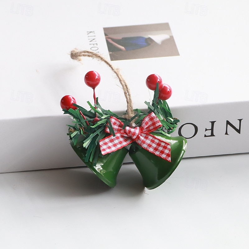 4pcs Christmas Bells Tree Jingle Hanging Pendant Xmas New Year 2024 Ornament Decoration3