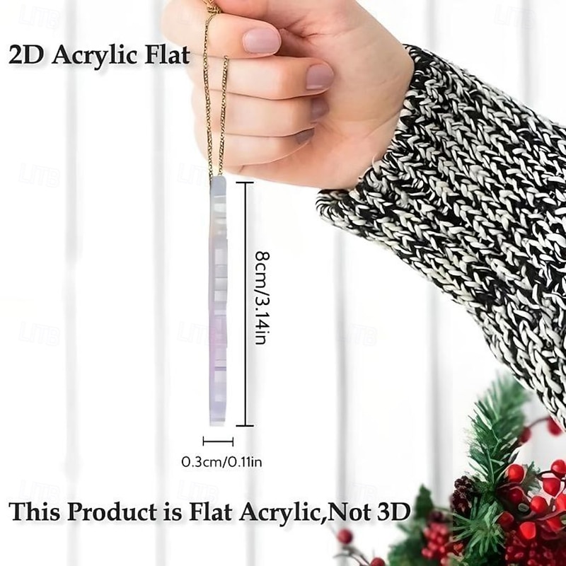 Personalized Christmas Tree Car Photo Ornaments Acrylic 2D Custom Picture Frame Decor Christmas Tree Xmas Decoration Hanging Pendant Gifts for Family and Friends4