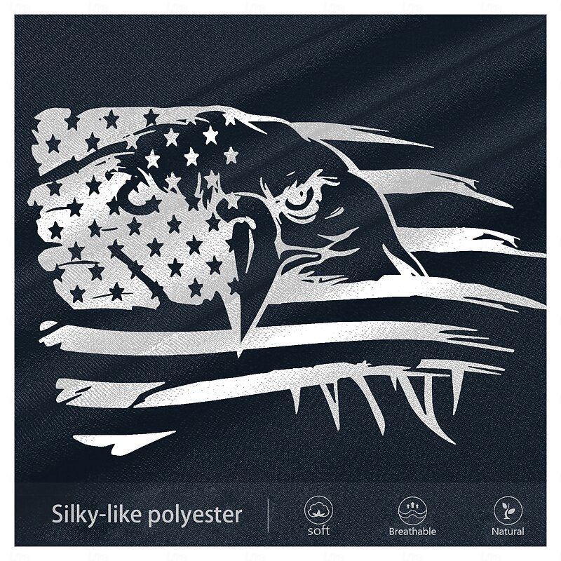 Men's American Flag Zip Polo Shirts Golf Shirt Short Sleeve Polo Shirts Collared Shirts Casual Streetwear Vacation Wear Party Outfits 3D Print Quarter Zip Polo Summer Spring Blue3