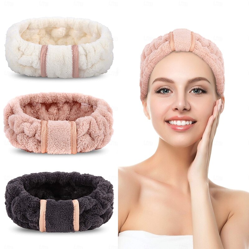 Women's Spa Microfiber Skincare Headbands for Face Washing, Makeup Removal and More