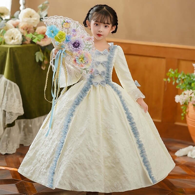 Rococo Vintage Inspired Dress Party Costume Masquerade Princess Shakespeare Solid Color Ball Gown Fancy Dress Girls' Halloween Carnival Children's Day Party Birthday Holiday Child's Dress All Seasons3