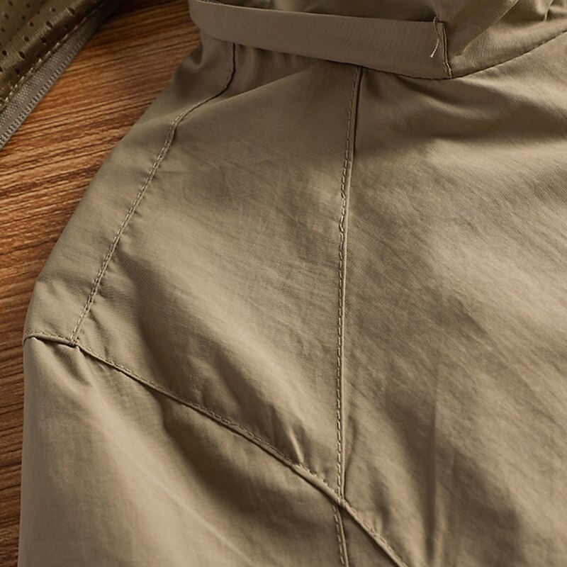 Men's Hiking Jacket Outdoor Windproof Water Resistant Lightweight Jacket Windbreaker Jacket Traveling Black Army Green Khaki Dark Blue Grey3