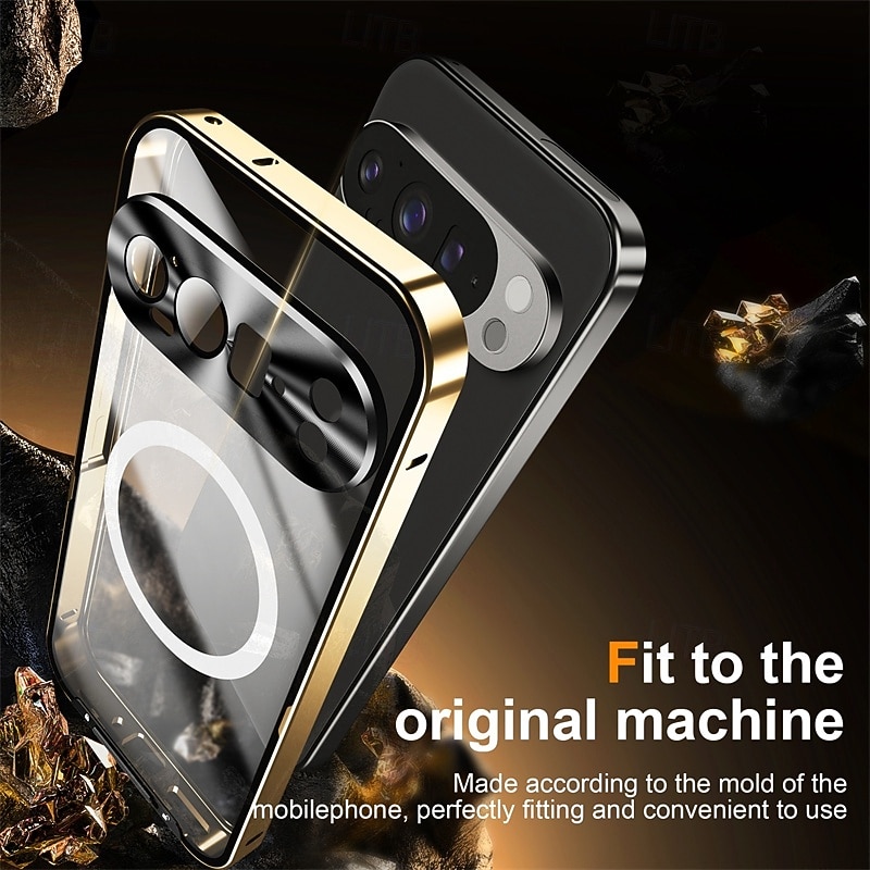 Phone Case For Google Pixel 9 Pro Pixel 9 Pro XL Pixel 8 Pro Pixel 8 Pixel 9 Pixel 7 Pixel 7 Pro Magnetic Adsorption With Magsafe Transparent Camera Lens Protector Support Wireless Charging Acrylic4