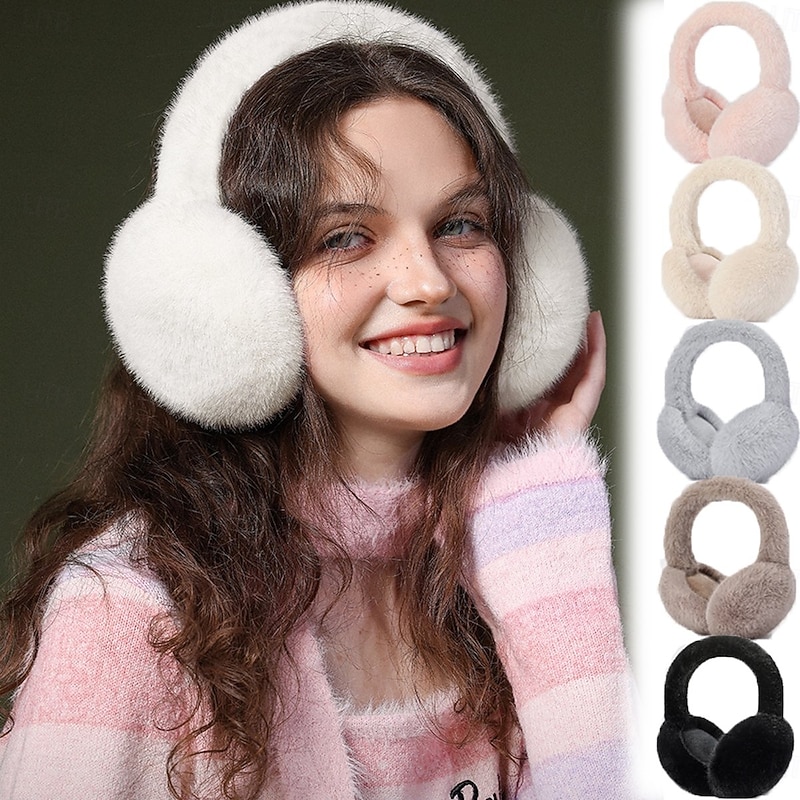Earmuffs Winter Ear Muffs Fluffy Earmuffs for Women Men Girls Plush Ear Cover Soft Velvet Ear Muff Winter Ear Warmers for Kids Ear Warmer Protection from Wind