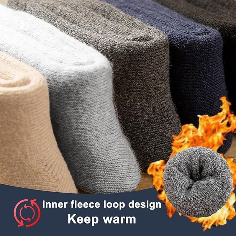 Winter Stocking Thermal Socks Solid Coloured Coral Stocking With Thick Warm Floor Sock3