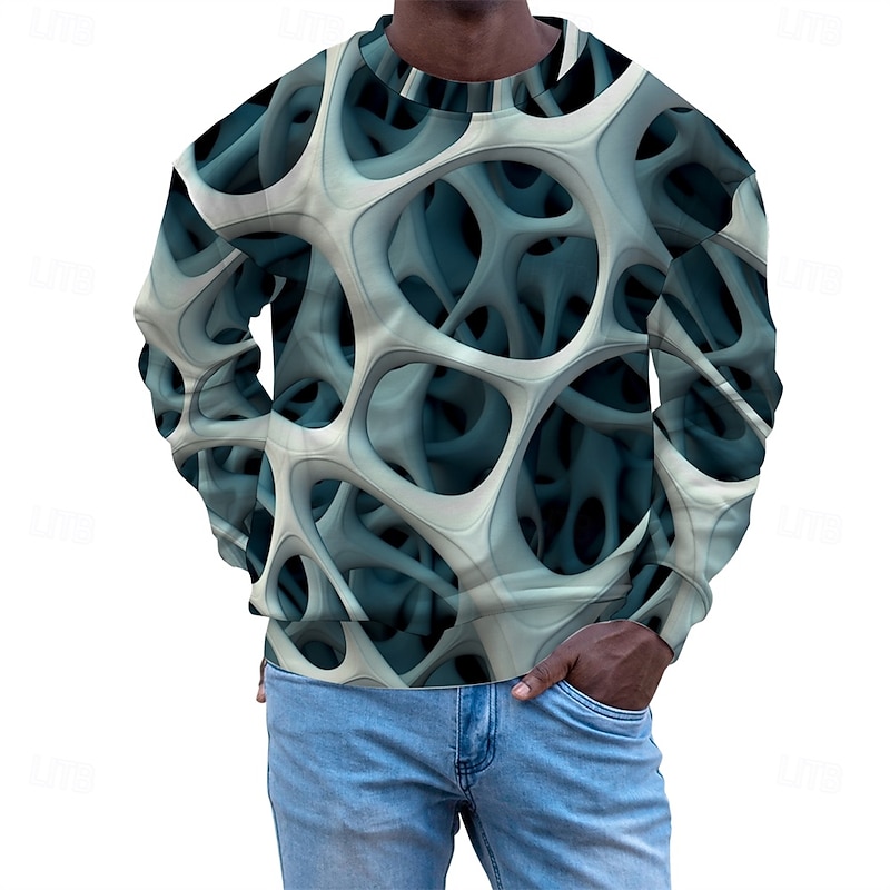 Men's Graphic 3D Vortex Sweatshirts Golf Pullover Sweatshirt Long Sleeve Sweatshirt Hooded Vacation Cool Daily Print Vacation Sports Outdoor Going out Printing Winter Spring &  Fall2