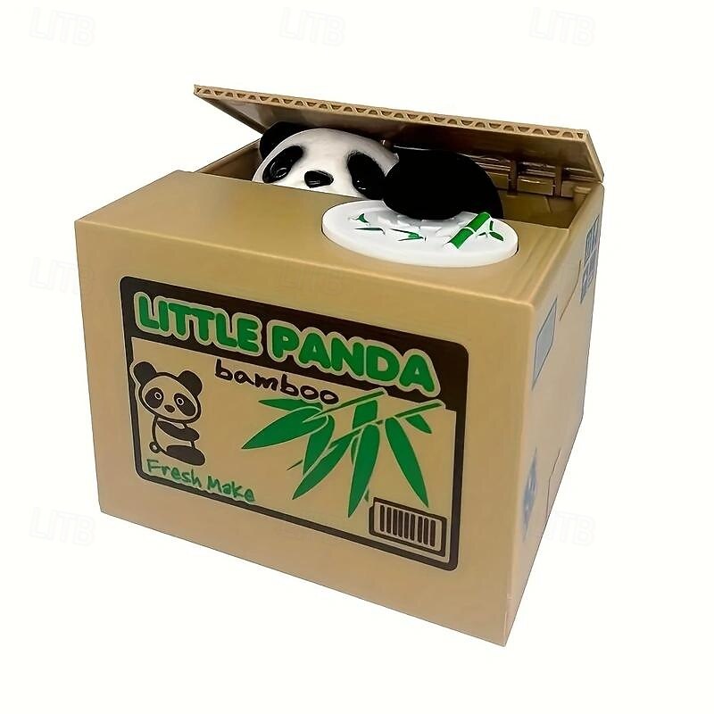 Whimsical Panda Money Stealer Electric Piggy Bank - Unique Money Banks with Novelty Gift Idea for All Ages, Perfect for Halloween and Christmas Gift Giving2