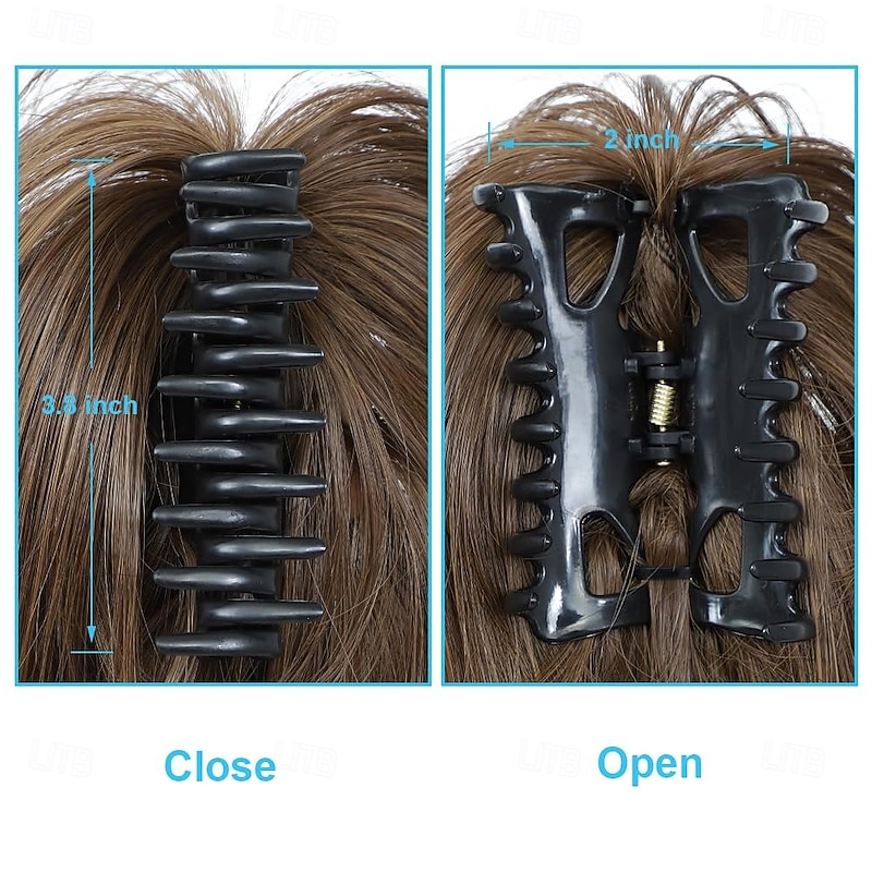 Messy Bun Hair Piece Claw Clip in Hair Buns Hair Piece for Women Straight Short High Ponytail Extension Tousled Updo Faux Hair Bun Scrunchies for Girls4
