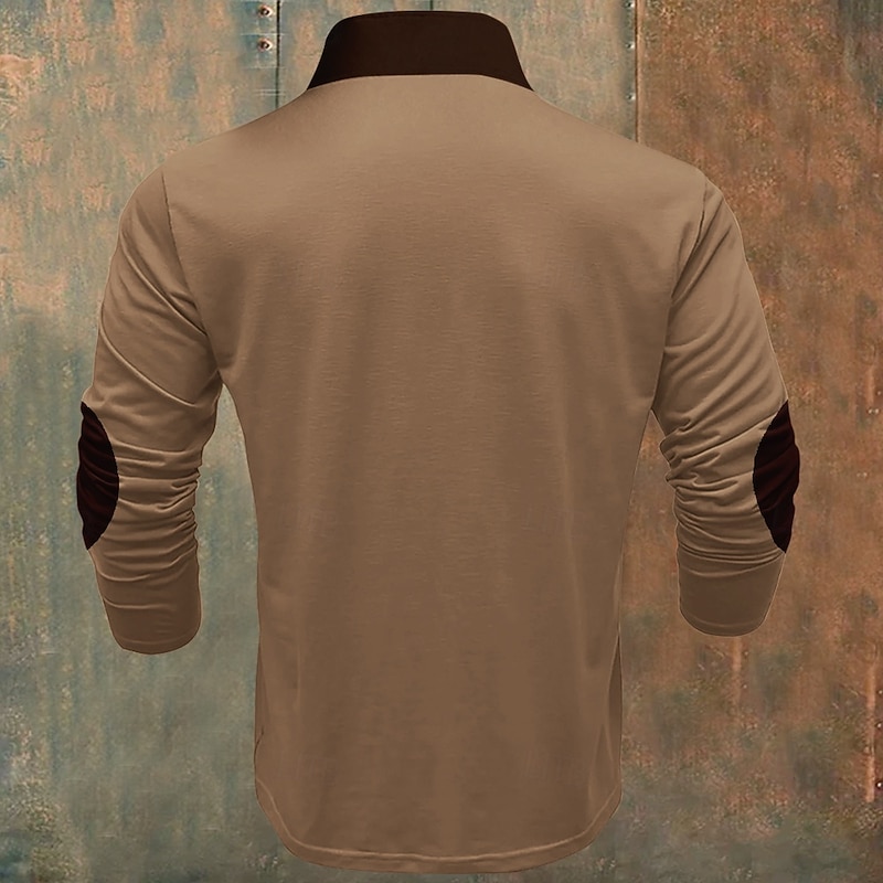 Men's Reindeer Hunting Sweatshirts Sweatshirt Zip Sweatshirt Long Sleeve Sweatshirt Crew Neck Quarter Zip Tactical Vintage Retro 3D Printing Holiday Going out Hunting Crewneck Half Zip 1/4 Zip2