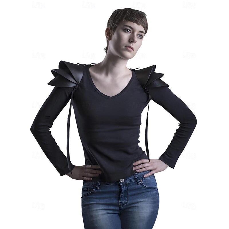 Retro Vintage Medieval Renaissance Armor Shoulder Armor Warrior Knight Ritter Viking Fancy Dress Women's Viking Party LARP Ren Faire Adults'2