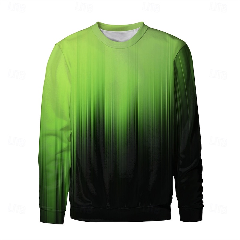 Men's Graphic Gradient Sweatshirts Golf Pullover Sweatshirt Long Sleeve Sweatshirt Hooded Vacation Cool Daily Print Vacation Sports Outdoor Going out Printing Winter Spring &  Fall