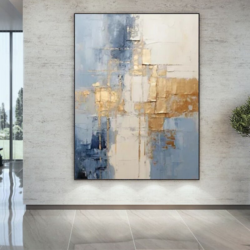 Handmade Oil PaintingCanvasWall Art DecorationAbstract Knife PaintingLandscape GoldFor Home Decor Rolled Frameless Unstressed Painting