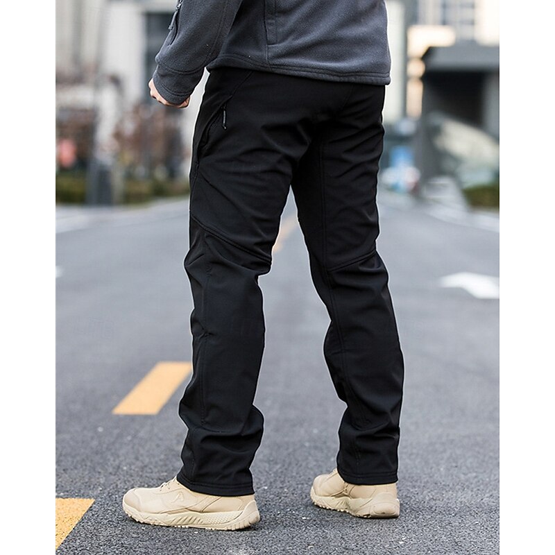 Men's Combat Pants Cargo Pants Hiking Pants Trousers Tactical Pants Military Outdoor Regular Fit Thermal Warm Fleece Lining Waterproof Quick Dry Pants / Trousers Black Grey Hunting Climbing Camping4