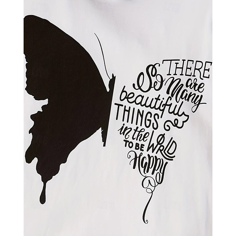 Girls' 3D Butterfly Sports Suit Hoodie Set Tracksuits Long Sleeve Spring Fall Daily Casual Comfort Kids 4-7 Years Hooded Outdoor Vacation Sports Tailored Fit4