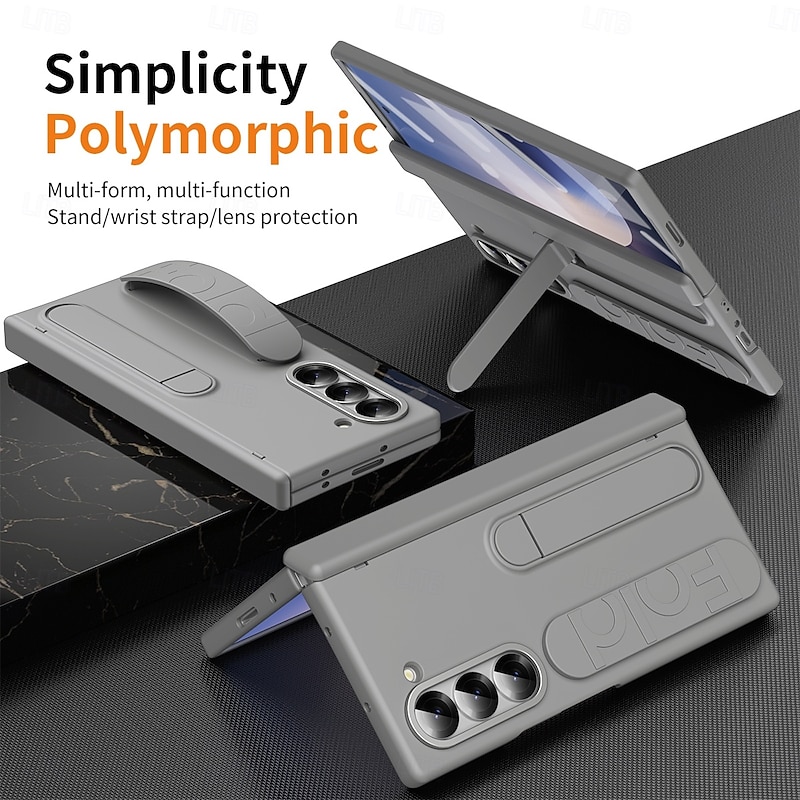 Phone Case For Samsung Galaxy Z Fold 7 Z Fold 6 Z Fold 5 Z Fold 4 Z Fold 3 Back Cover with Stand Holder with Screen Protector Full Body Protective Retro Armor PC Silicone4