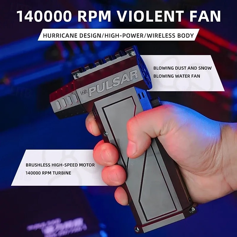 140000Rpm Compressed Air Duster Mini Blower Turbo Fan Keyboard Cleaner For Office No Canned Reusable Good Replacement Can Electric PC Cleaning Jet Dryer Blower Car Dry Dusters Electric