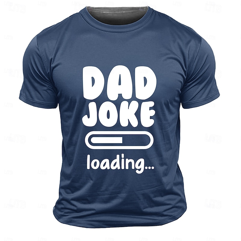 Men's Funny Slang T Shirt Short Sleeve T shirt 3D Print Crew Neck Shirt Retro Vintage Casual Street Style Street Sports Outdoor Casual Dark Blue#1 Black Red Spring & Summer Clothing Apparel S M L XL