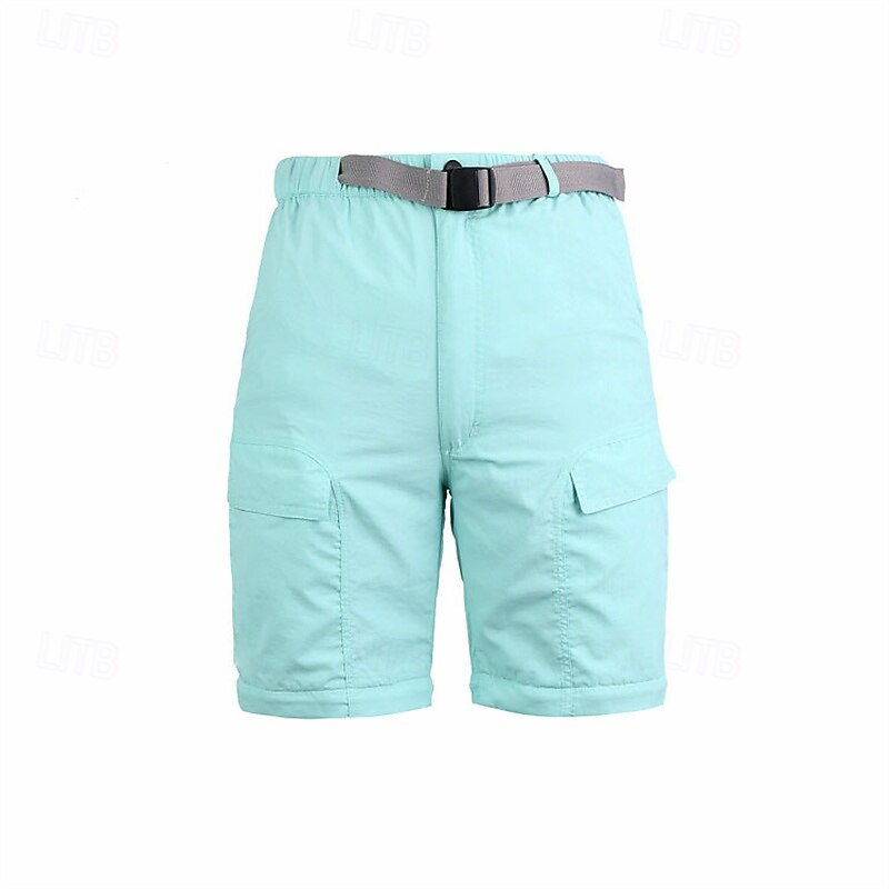 Women's Cargo Pants Convertible Zip Off Pants Hiking Pants Trousers Tactical Pants Military Outdoor Regular Fit Quick Dry Breathable Pants / Trousers Elastic Waist Army Green Khaki Hunting Climbing4