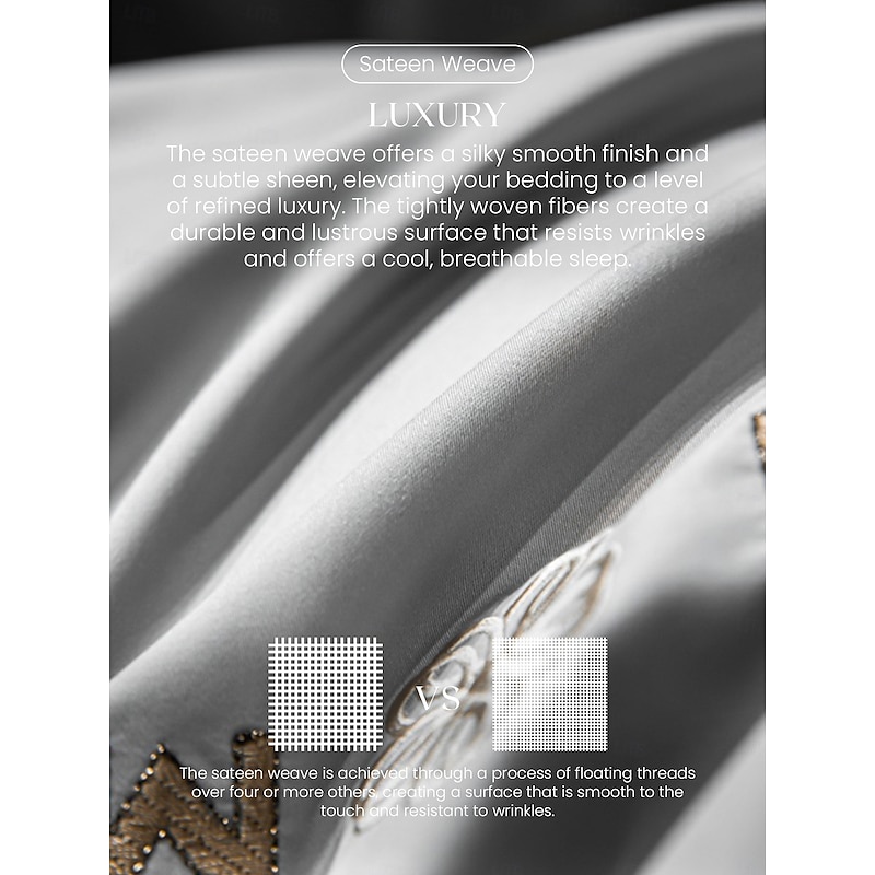 4PCS Duvet Cover Bedding Set 100% Organic Cotton Soft and Breathable Fabric Includes Duvet Cover and Pillowcases for a Comfortable Sleep4