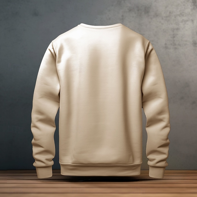 Christmas Men's Deer Sweatshirts Sweatshirt Sweatshirt Long Sleeve Sweatshirt Crew Neck Cute Casual 3D Printing Party Holiday Crewneck 3D Print Winter Spring &  Fall2