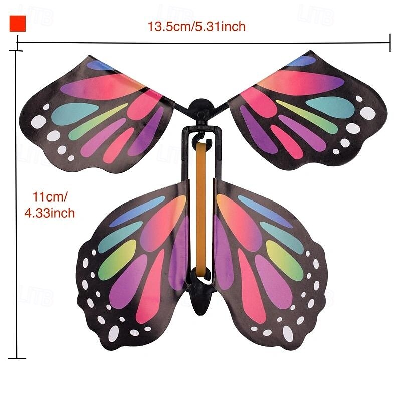 Rainbow Butterfly Trio Set - Colorful, Delicate, and Poseable Wings - Novelty Toys for Easter, Halloween, and Christmas Gifts2