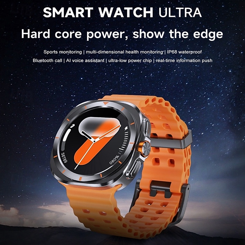 Smart Watch 1.45 inch Smartwatch Fitness Running Watch Bluetooth Pedometer Call Reminder Activity Tracker Compatible with Android iOS Women Men Long Standby Hands-Free Calls Waterproof