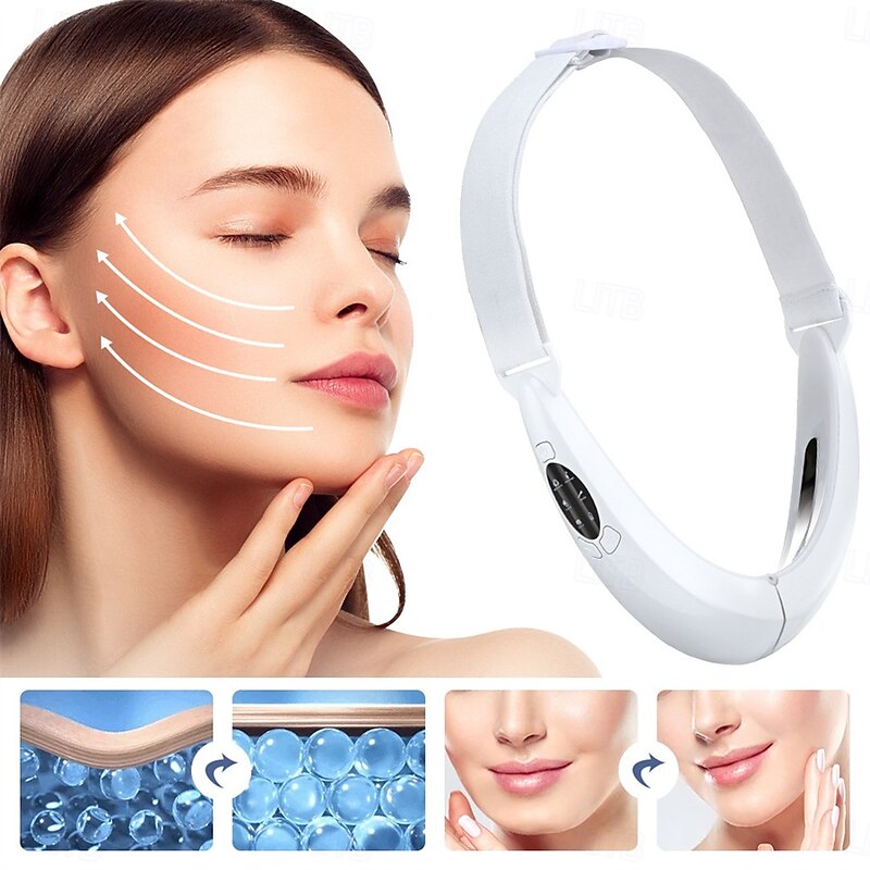 EMS Face Lift Device LED Photon Therapy Vibratory Face Massager Face Slimming Double Chin Removal V-Line Lift Belt Skin care product2