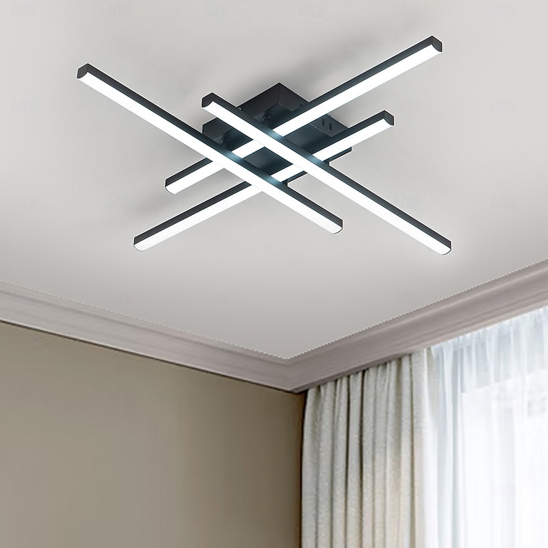 Modern Semi Flush Mount Ceiling Light Acrylic 4 Light LED Ceiling Lamp Nordic Sputnik Light Fixture for Living Room Dining Room Bedroom 110-240V