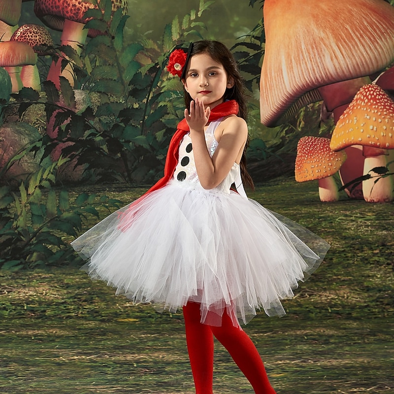 Snowman Outfits Tutu Santa Suits Girls' Christmas Kid's Christmas New Year Christmas Eve Christmas Party New Year Eve Dress Socks Scarf Hat4