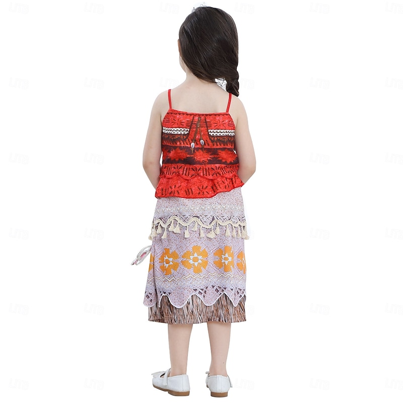 Princess Moana Cosplay Costume Outfits Vacation Movie Cosplay for Girls' Kid's Carnival Performance Party Beach4