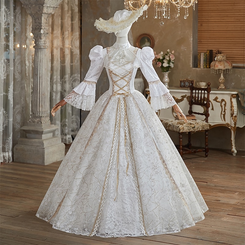 Gothic Rococo Victorian Dress Party Costume Prom Dress Princess Shakespeare Solid Color Ball Gown Fancy Dress Women's Royal Christmas Halloween Carnival Party Evening Party Masquerade Adults' Dress4